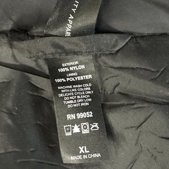 Independent Trading Company Puffer Jacket Mens XL EUC Lightweight Full Zip Black - Picture 12 of 16